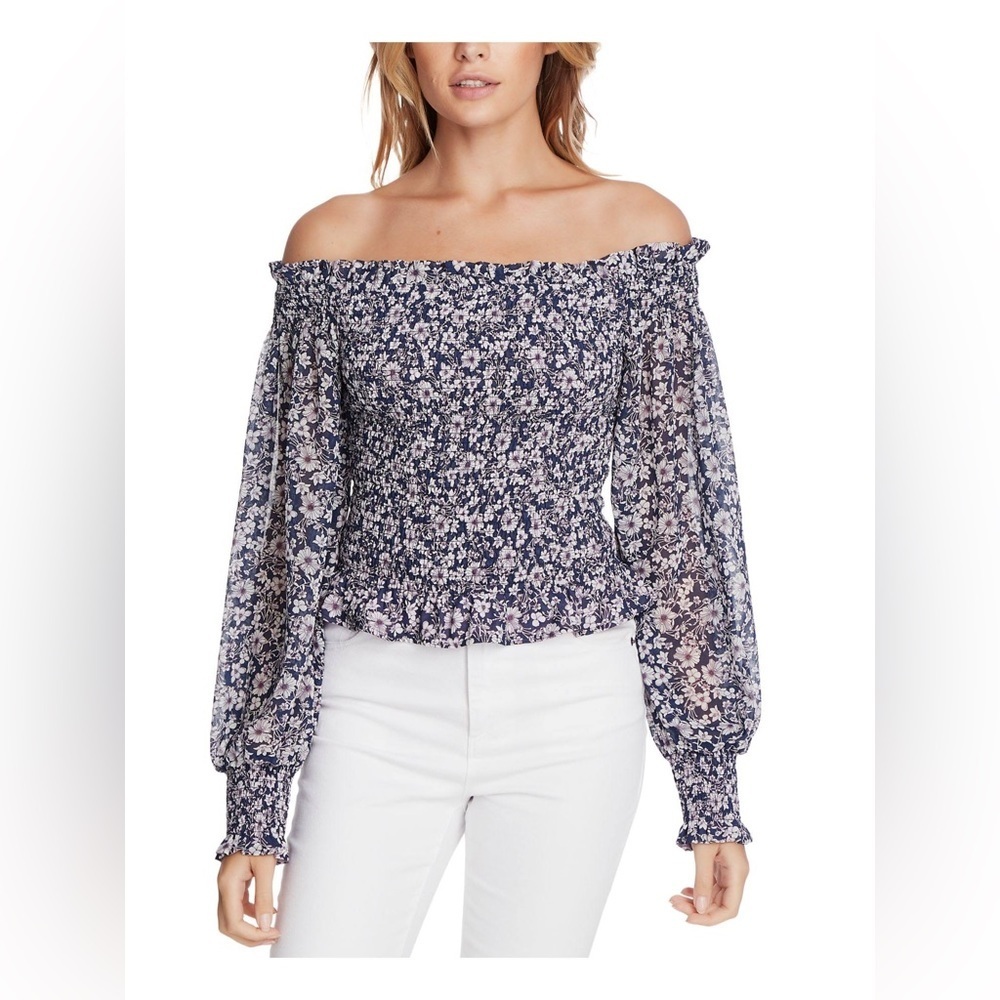 Wildflower Bouquet Off The Shoulder Top